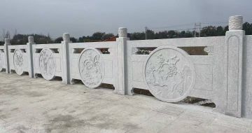 遵义芝麻白河道栏杆 石材栏杆