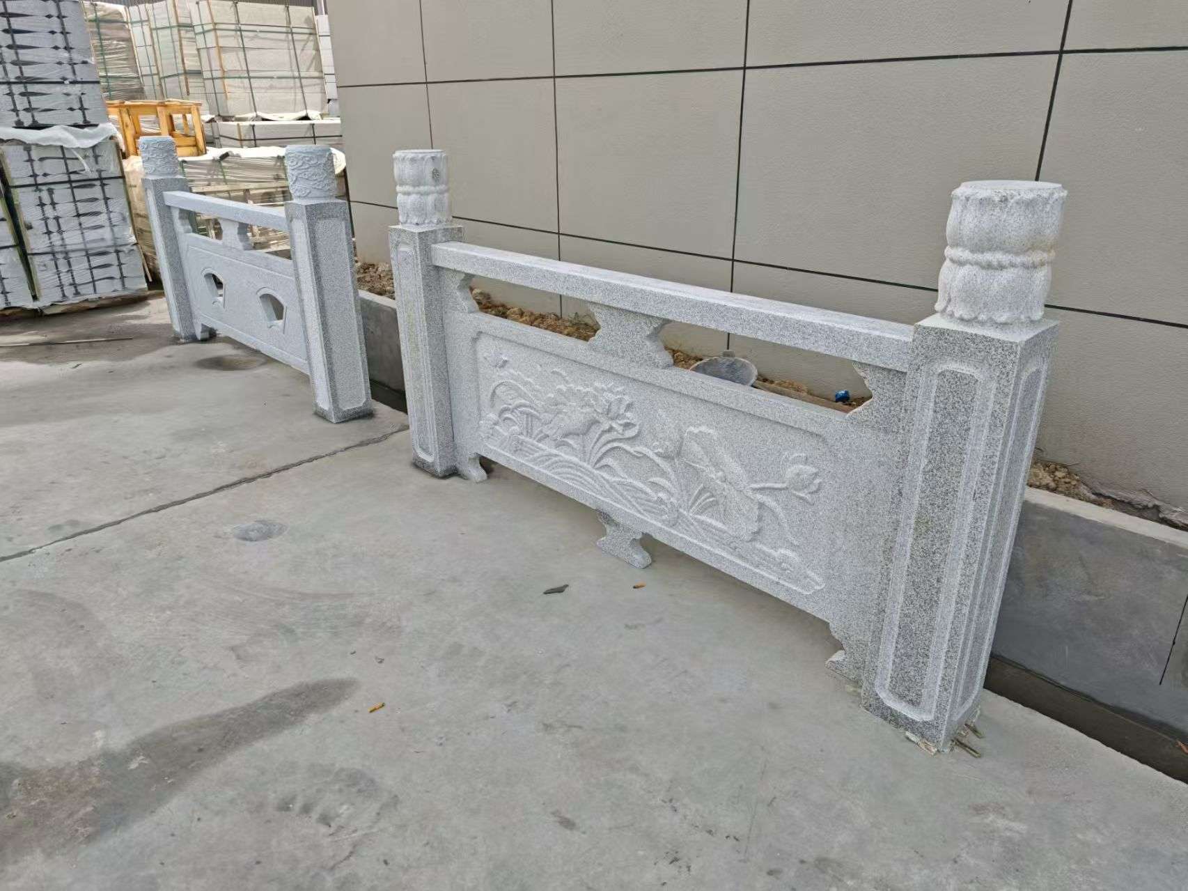 遵义芝麻白河道栏杆 石材栏杆